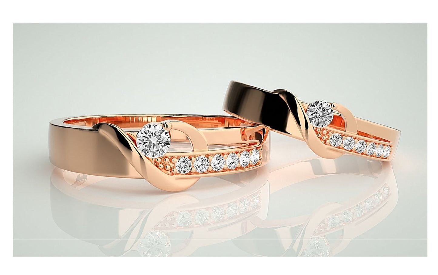 Couple Band Rings#95