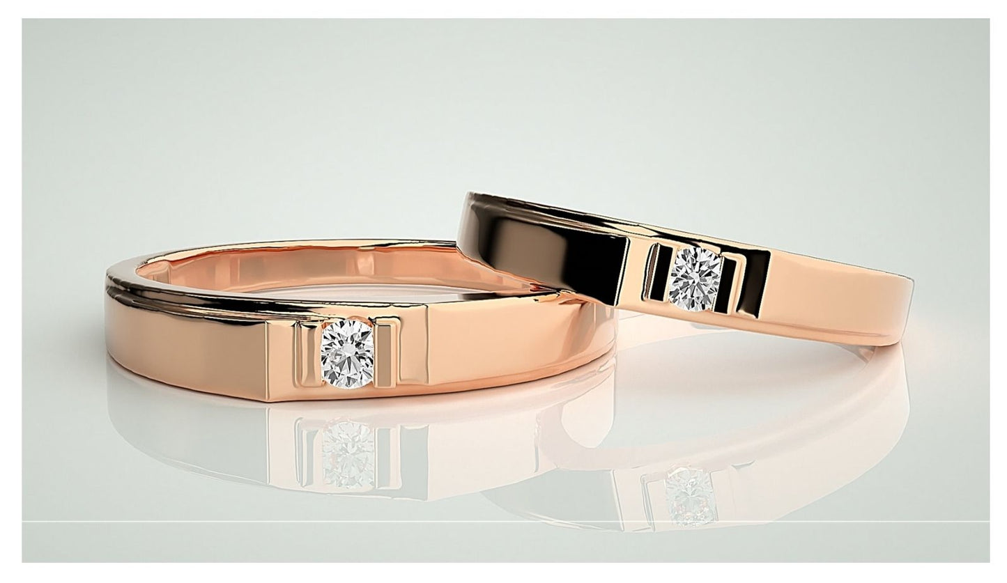 Couple Band Rings#96