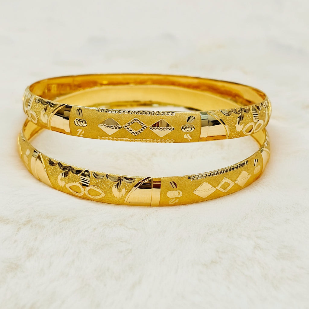 10gms Half round Bangles