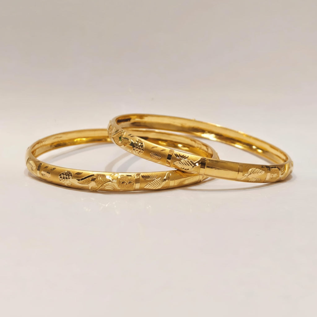 10gms Half round Bangles