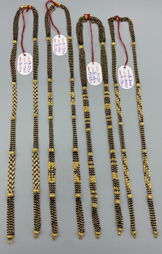 18-22gms Antique Mangal Sutra with pipe bharni #18