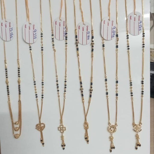 Short Mangalsutra flower pendants