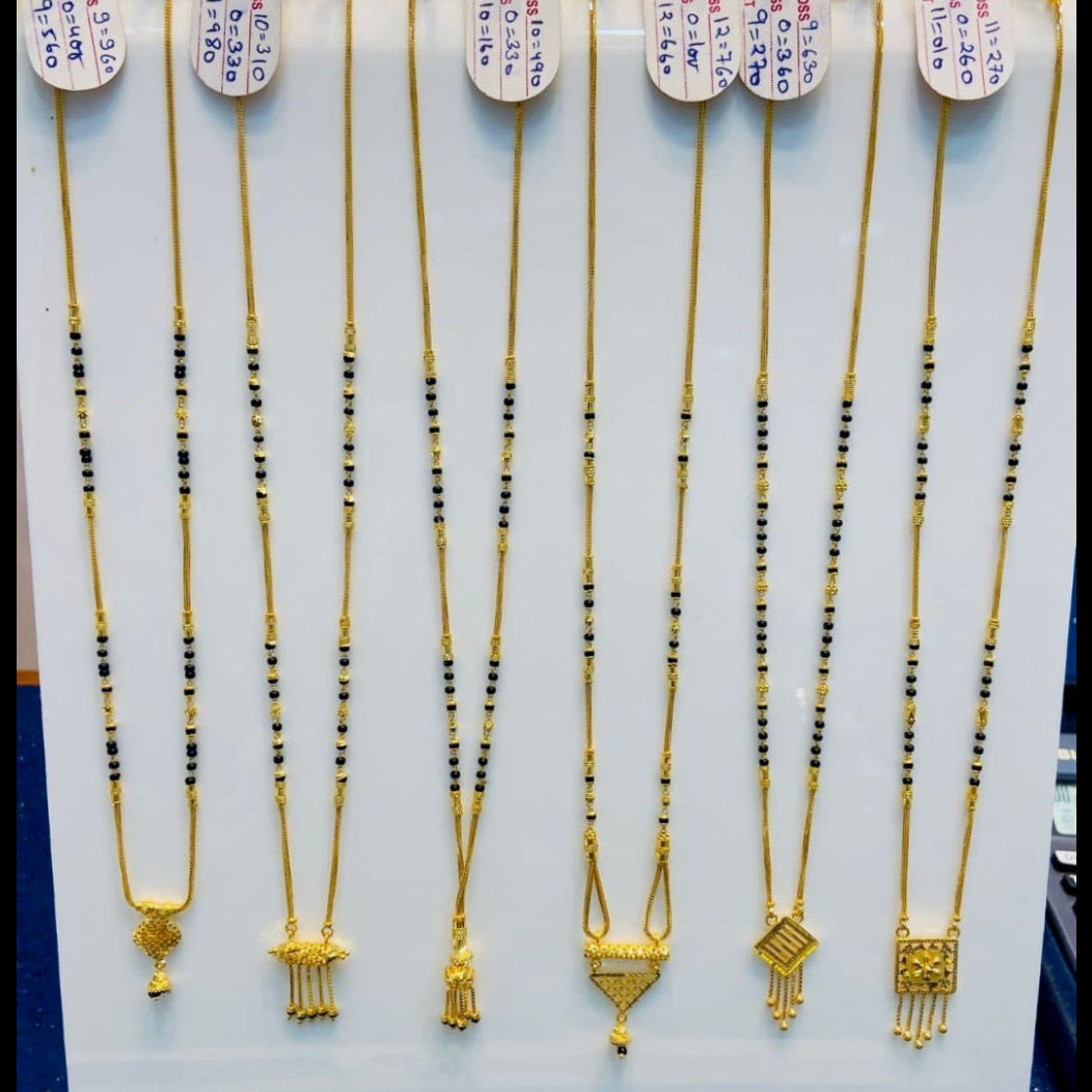 Short Mangalsutra with unique pendants