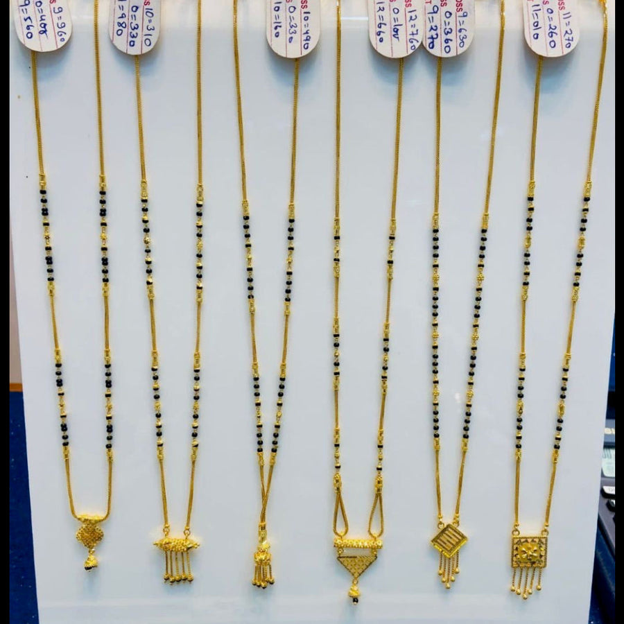Short Mangalsutra with unique pendants