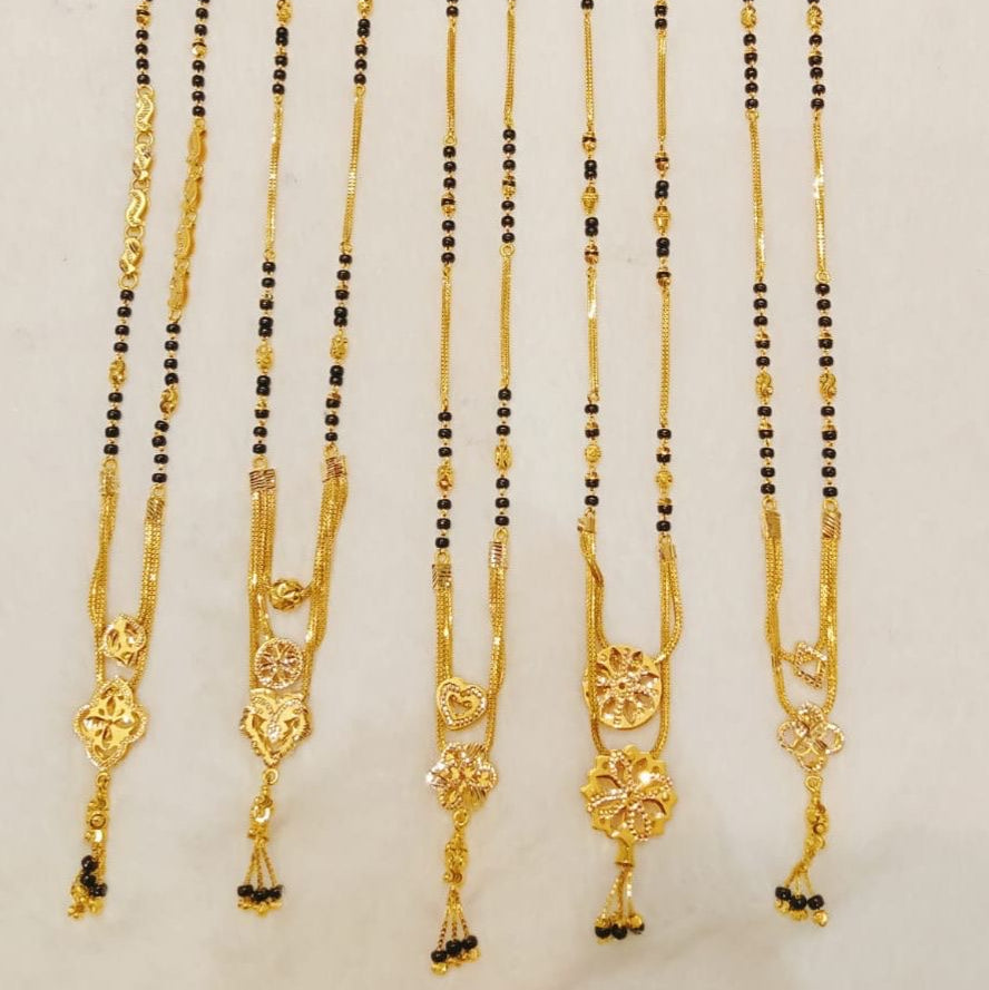 Short Mangalsutra with long pendant