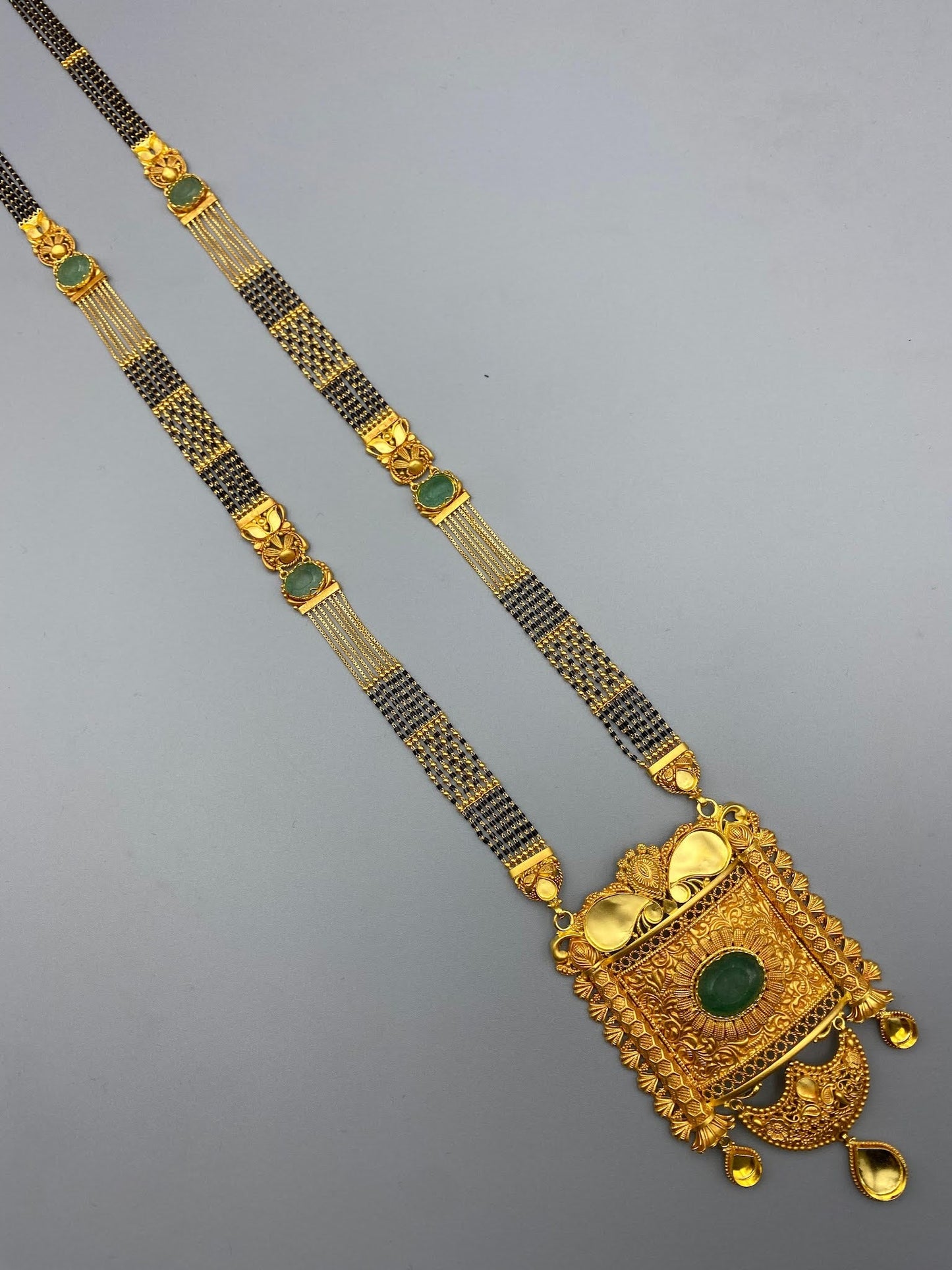 50gms Antique Mangal Sutra with Square Pendant