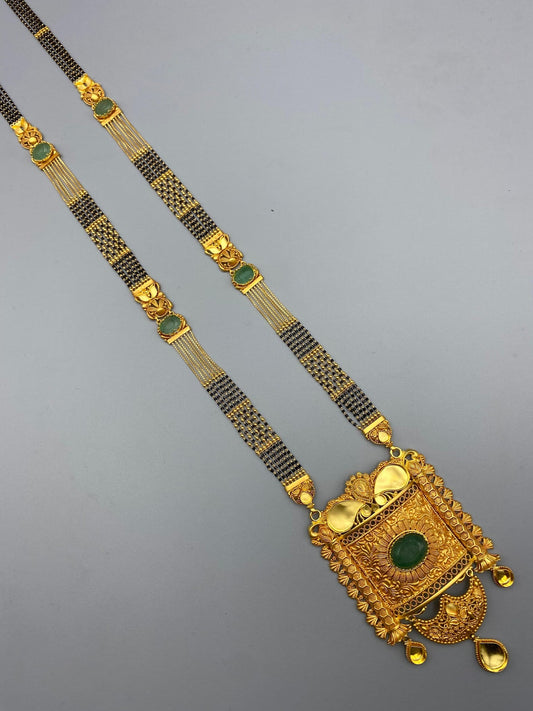 50gms Antique Mangal Sutra with Square Pendant
