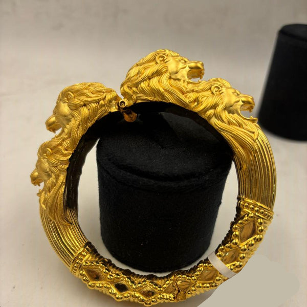 Lion heads design Electroforming kada