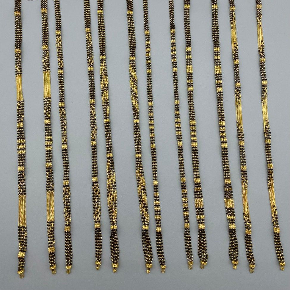 30gms Antique Mangal Sutra 5 line pipe bharni #04