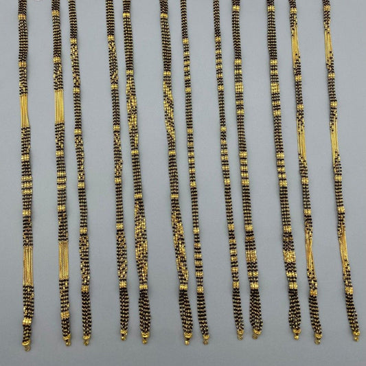 30gms Antique Mangal Sutra 5 line pipe bharni #04