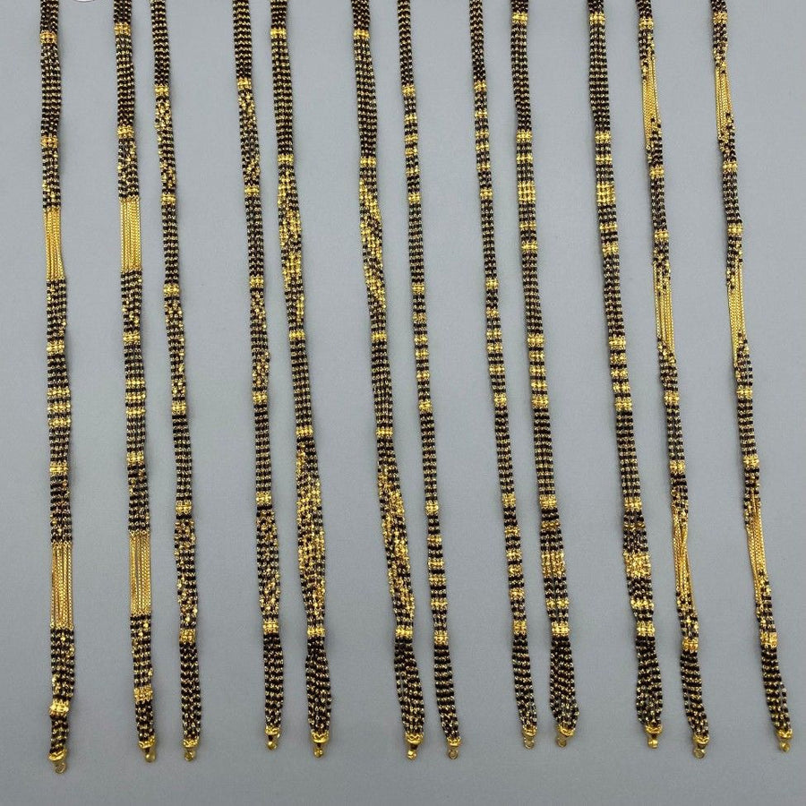30gms Antique Mangal Sutra 5 line pipe bharni #04