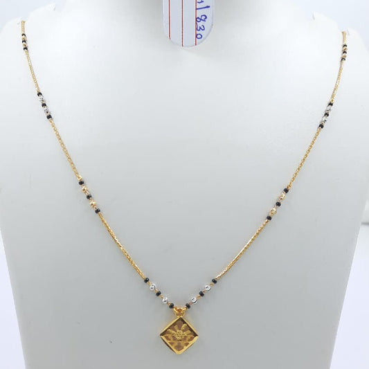 Short Mangalsutra with silver beed