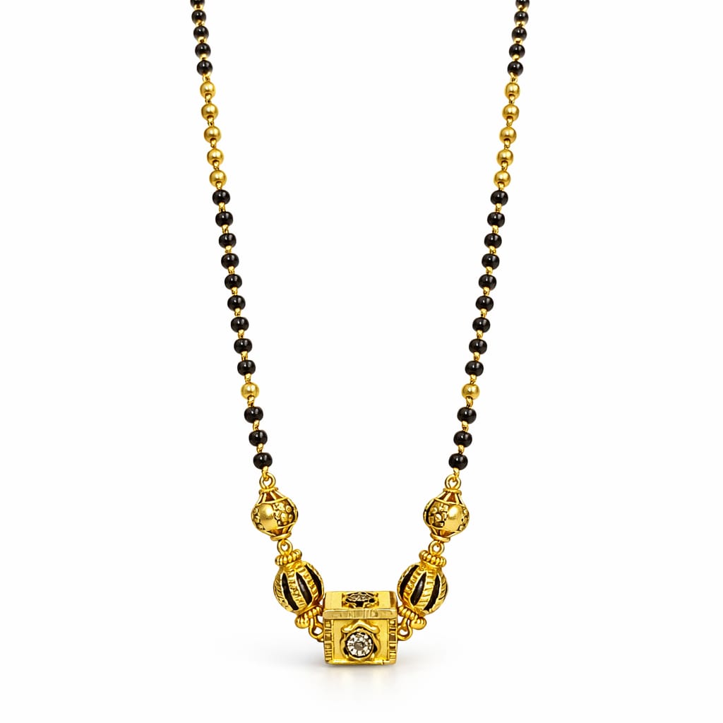 7gms Short Mangalsutra with ball pendant