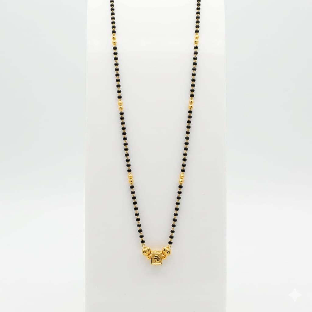10gms Short Mangalsutra with ball pendant