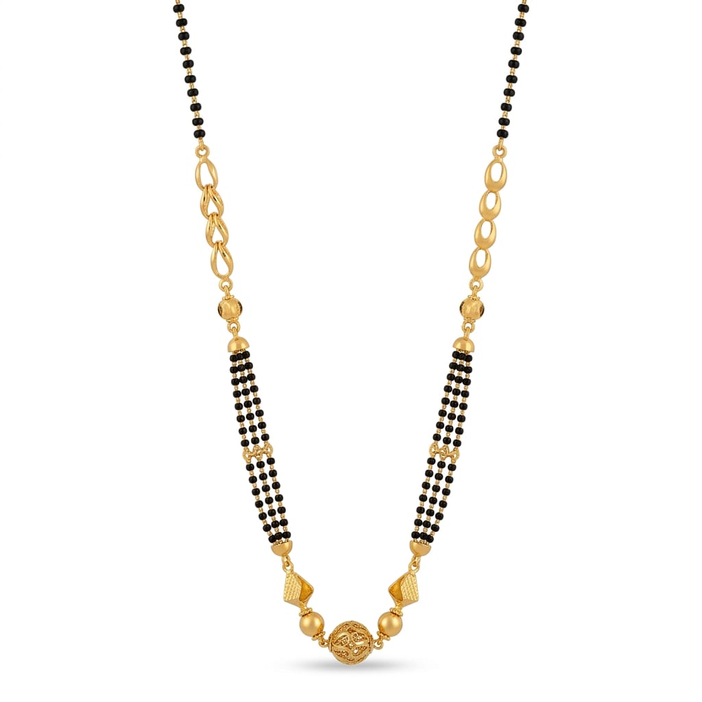 9gms Short Mangalsutra with ball pendant