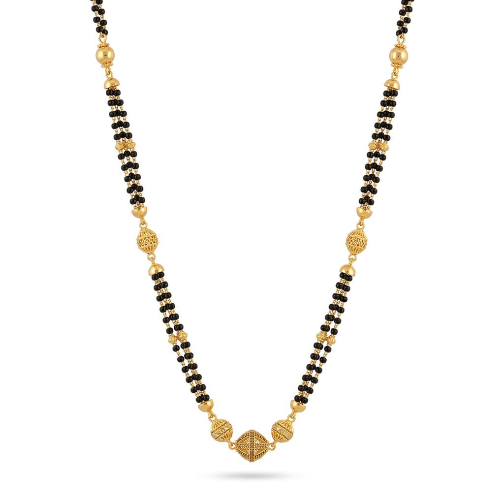 10gms Short Mangalsutra with ball pendant