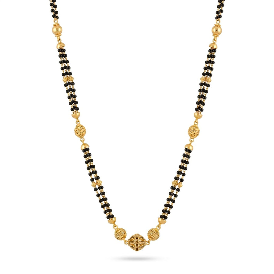 10gms Short Mangalsutra with ball pendant