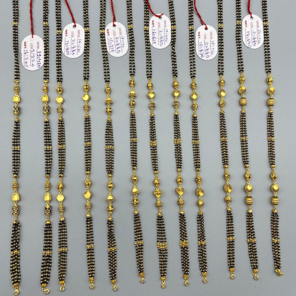 18gms Antique Mangal Sutra with micro black beeds #01
