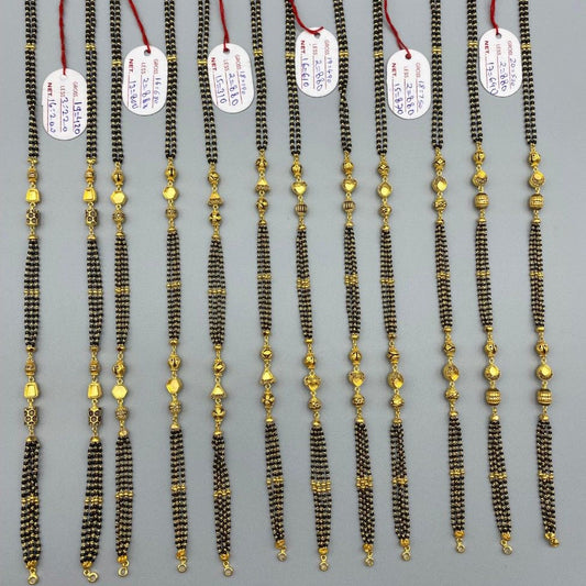18gms Antique Mangal Sutra with micro black beeds #01