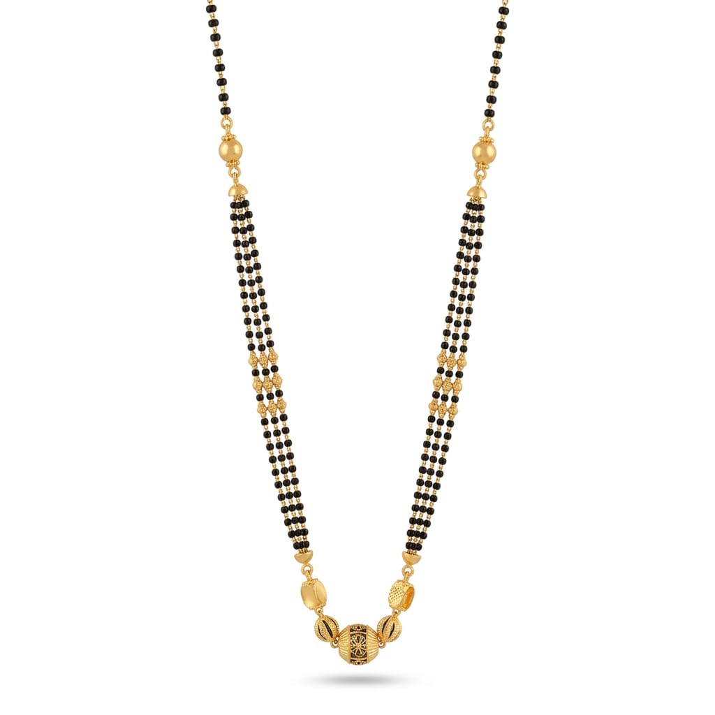 10gms Short Mangalsutra with ball pendant