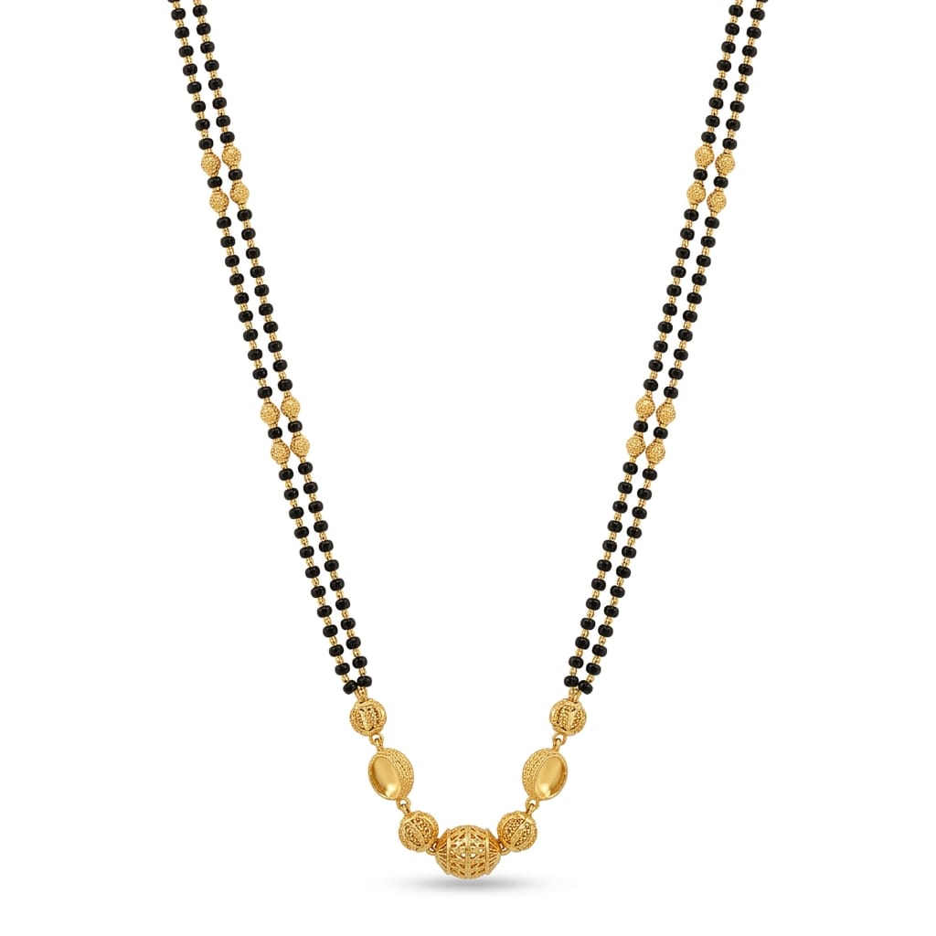 8gms Short Mangalsutra with ball pendant