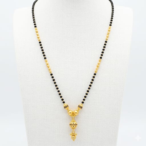 7gms Short Mangalsutra with ball pendant