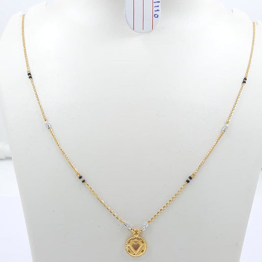 Short Mangalsutra with circle pendant