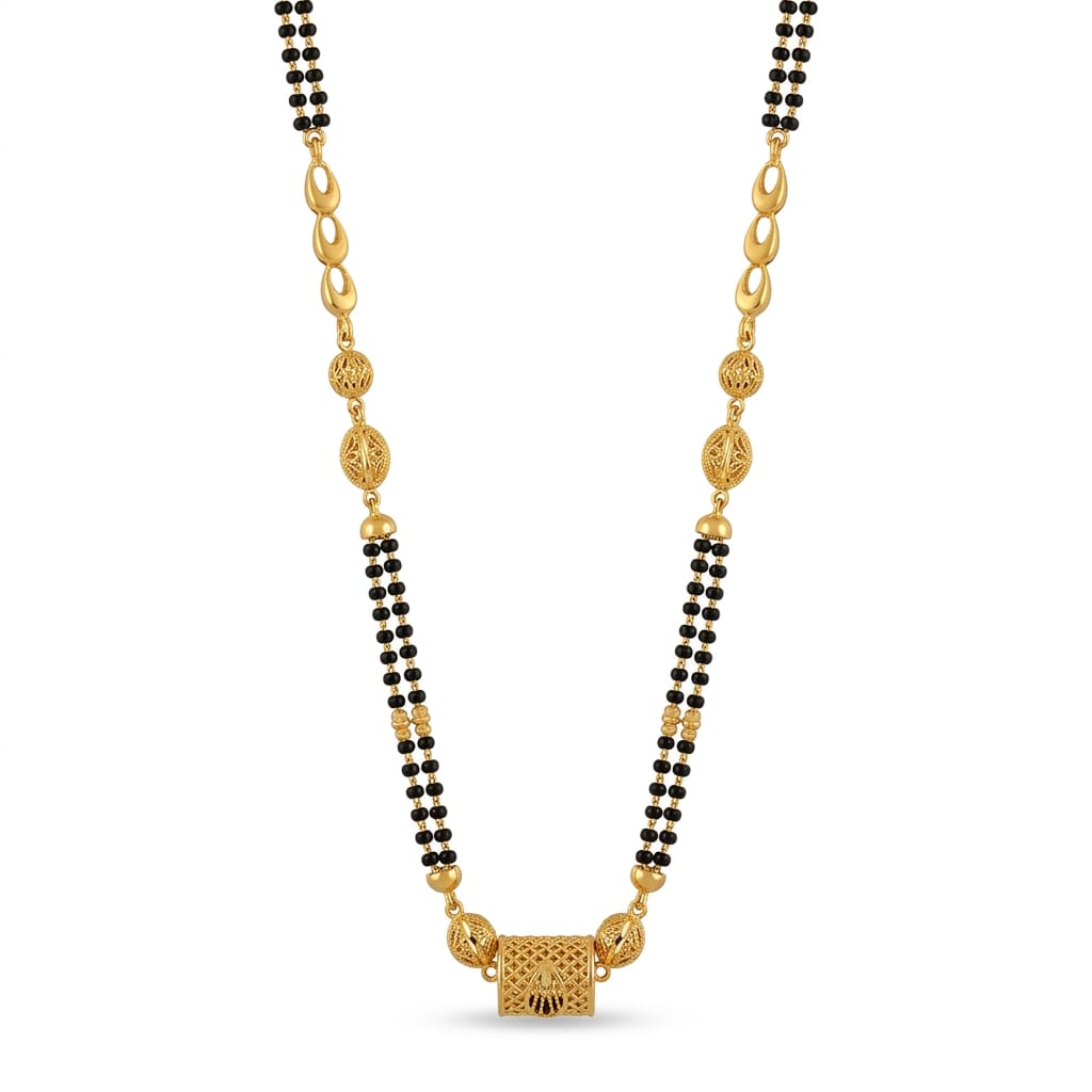 10gms Short Mangalsutra with ball pendant
