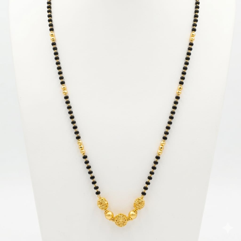 7gms Short Mangalsutra with ball pendant