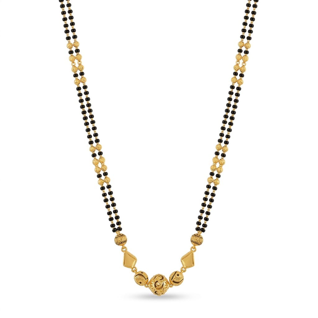 8gms Short Mangalsutra with ball pendant