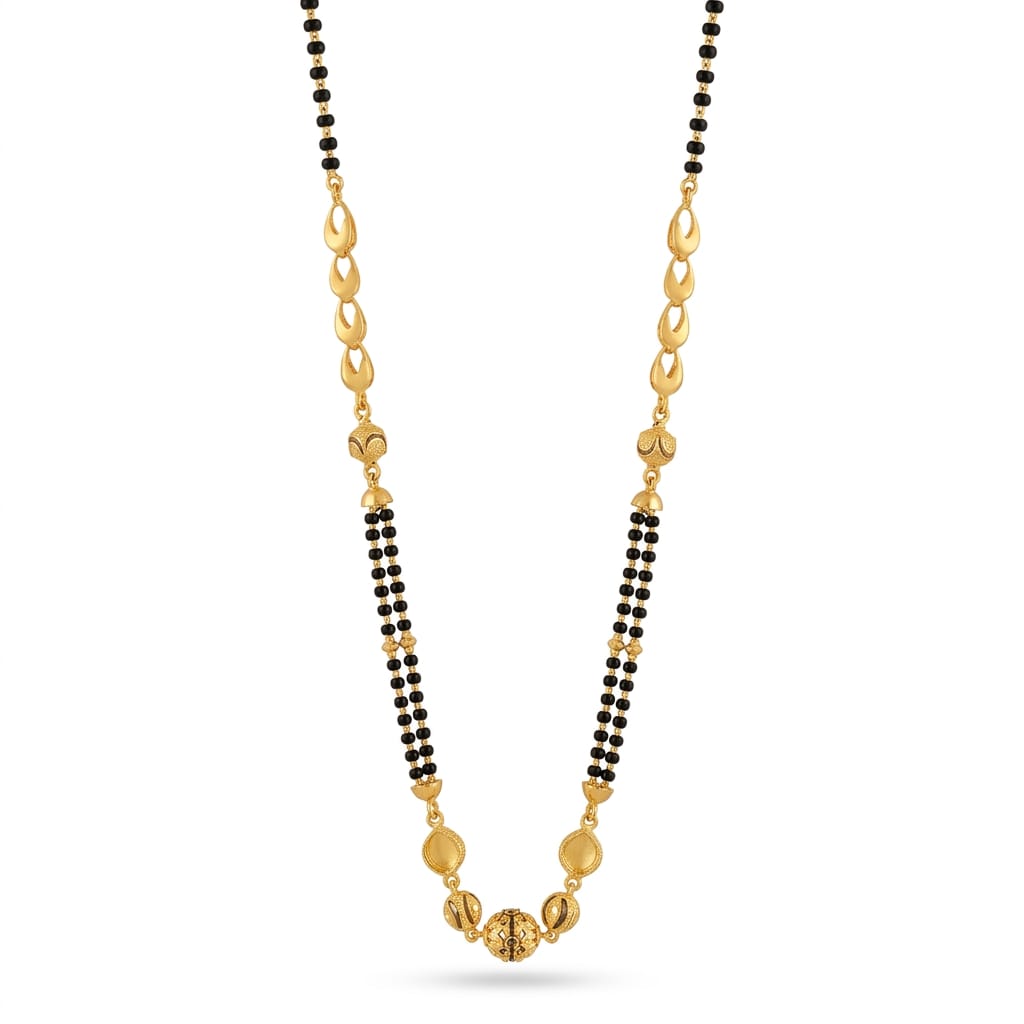 9gms Short Mangalsutra with ball pendant