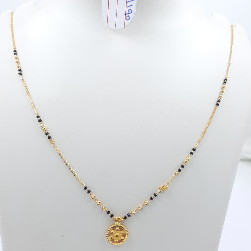 Short Mangalsutra with flower design