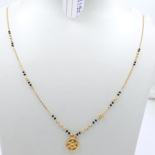 Short Mangalsutra with flower design