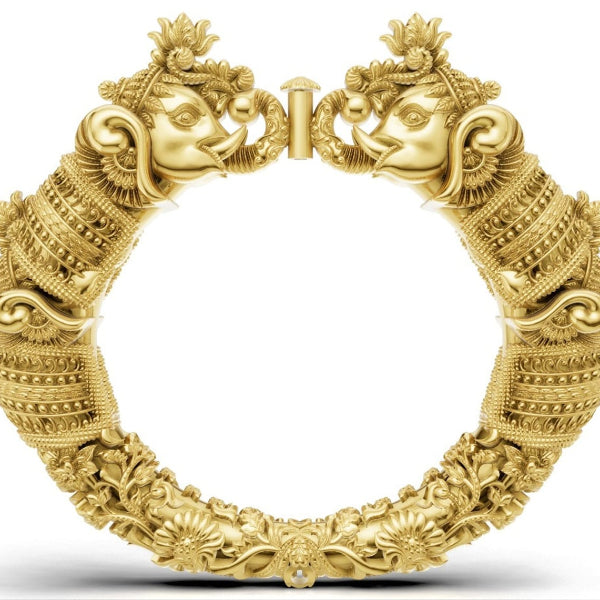 Elephant design Electroforming kada
