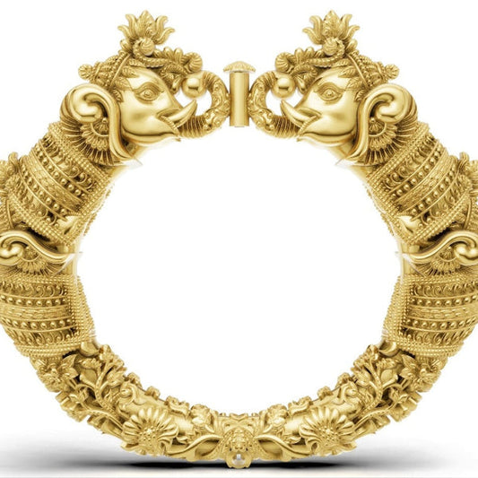 Elephant design Electroforming kada