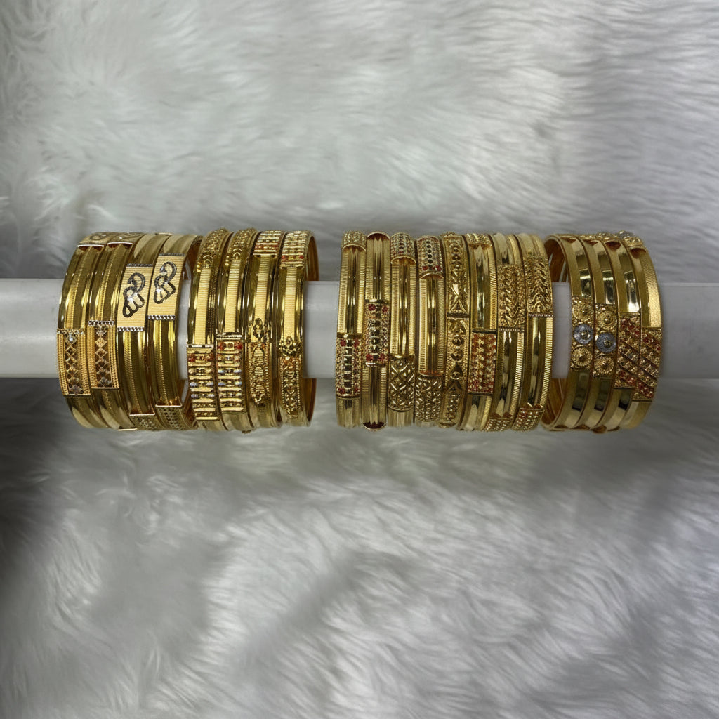 38gms Half round Bangles