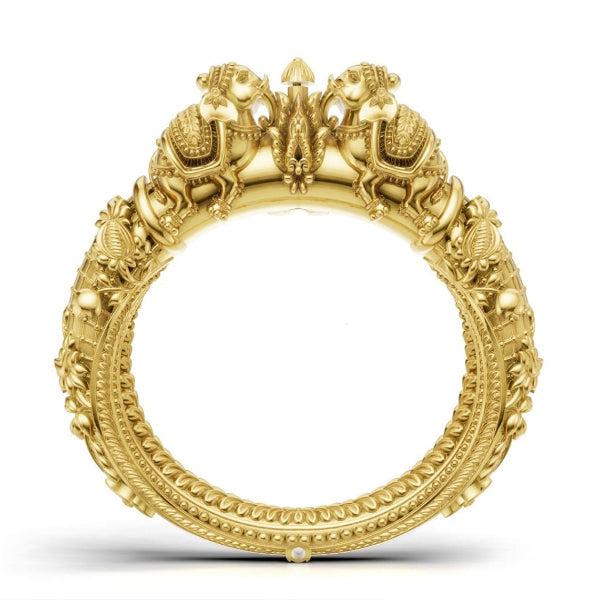 Rising Elephant design Electroforming kada