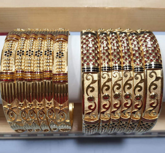60gms fancy Half round Bangles