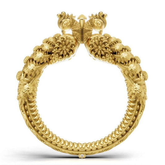 Peacock design Electroforming kada