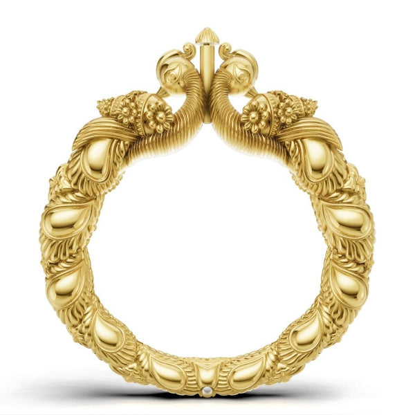 Peacock design Electroforming kada