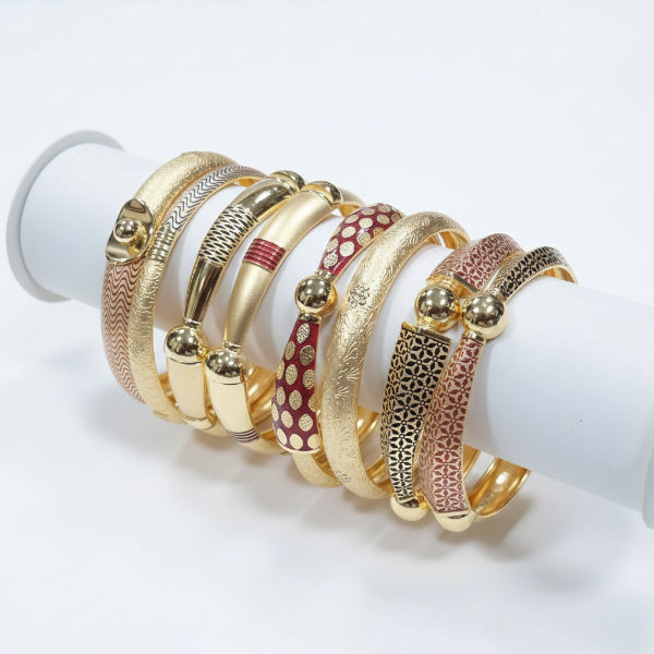 40gms fancy Half round Bangles