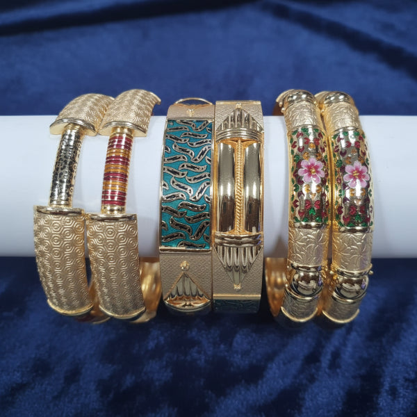 45gms fancy Half round Bangles