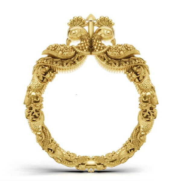 Peacock design Electroforming kada