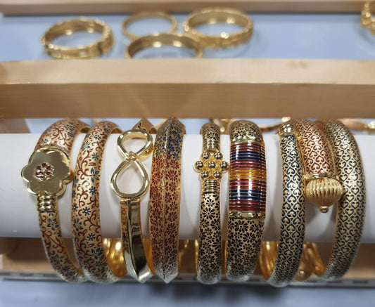 35gms fancy Half round Bangles