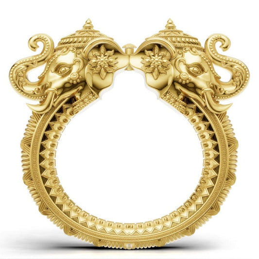 Elephant design Electroforming kada