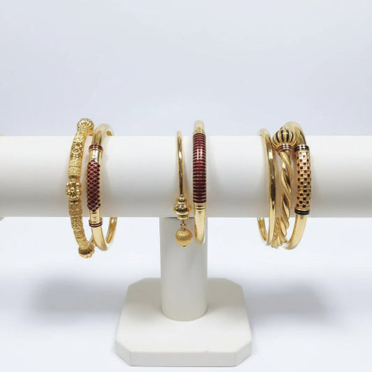 25gms fancy Half round Bangles