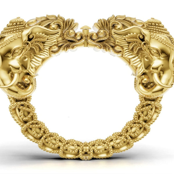 Elephant design Electroforming kada