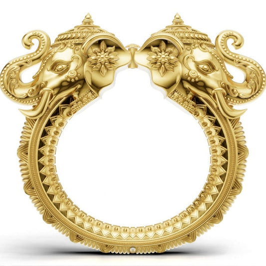 Elephant design Electroforming kada