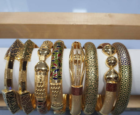 35gms fancy Half round Bangles