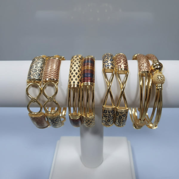 38gms fancy Half round Bangles